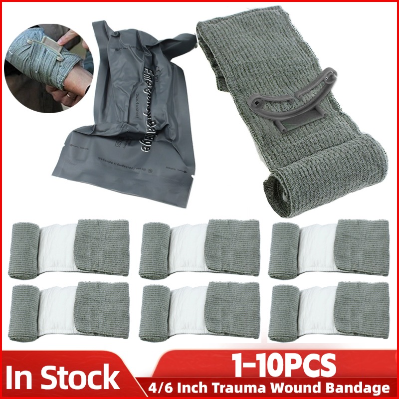 Field Dressing Kit - 1-10PCS 4/6 Inches Israeli Bandage Wound