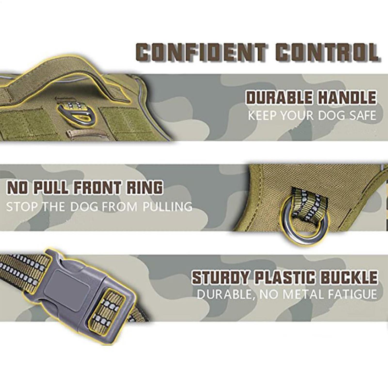 Outdoor Hunting Dog Collar - Heavy Duty Dog Harness No Pull