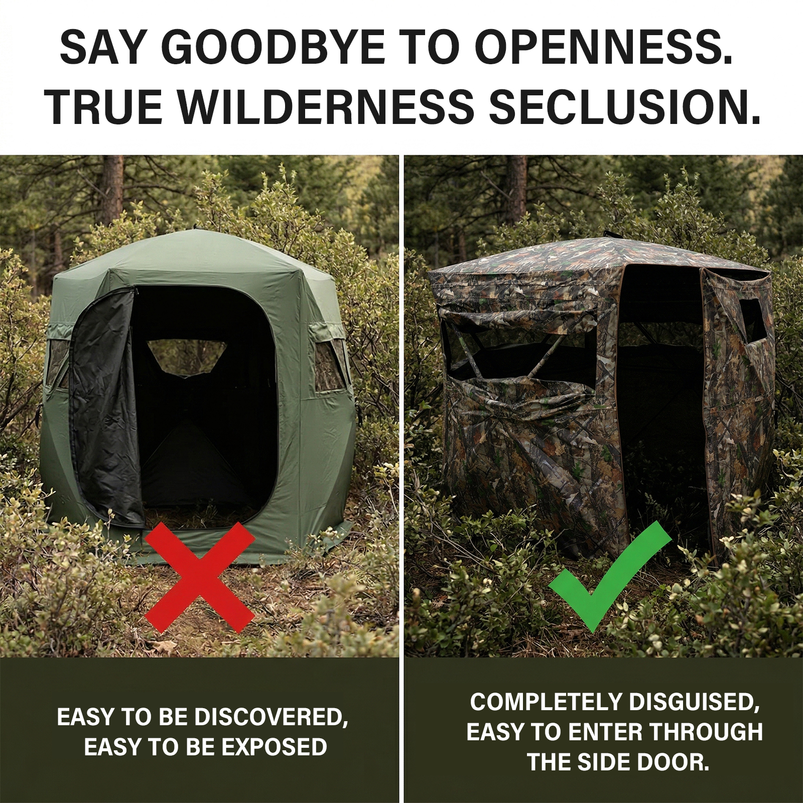Camouflage Pop-Up Hunting Blin – обзор и цена Outdoor Hunting Blinds