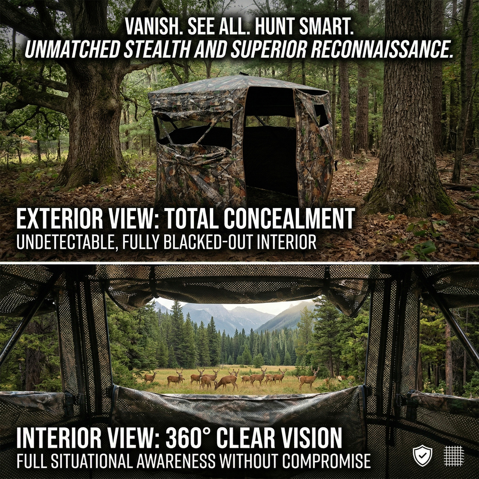 Camouflage Pop-Up Hunting Blin – обзор и цена Outdoor Hunting Blinds
