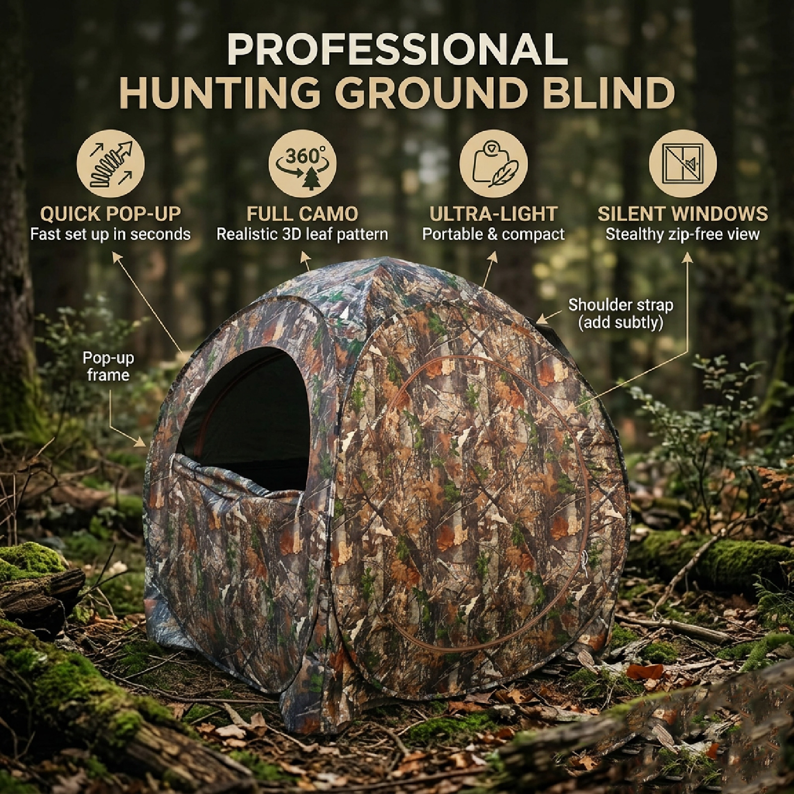 Camouflage Pop-Up Hunting Blin – обзор и цена Hunting & Outdoor Supplies Photos