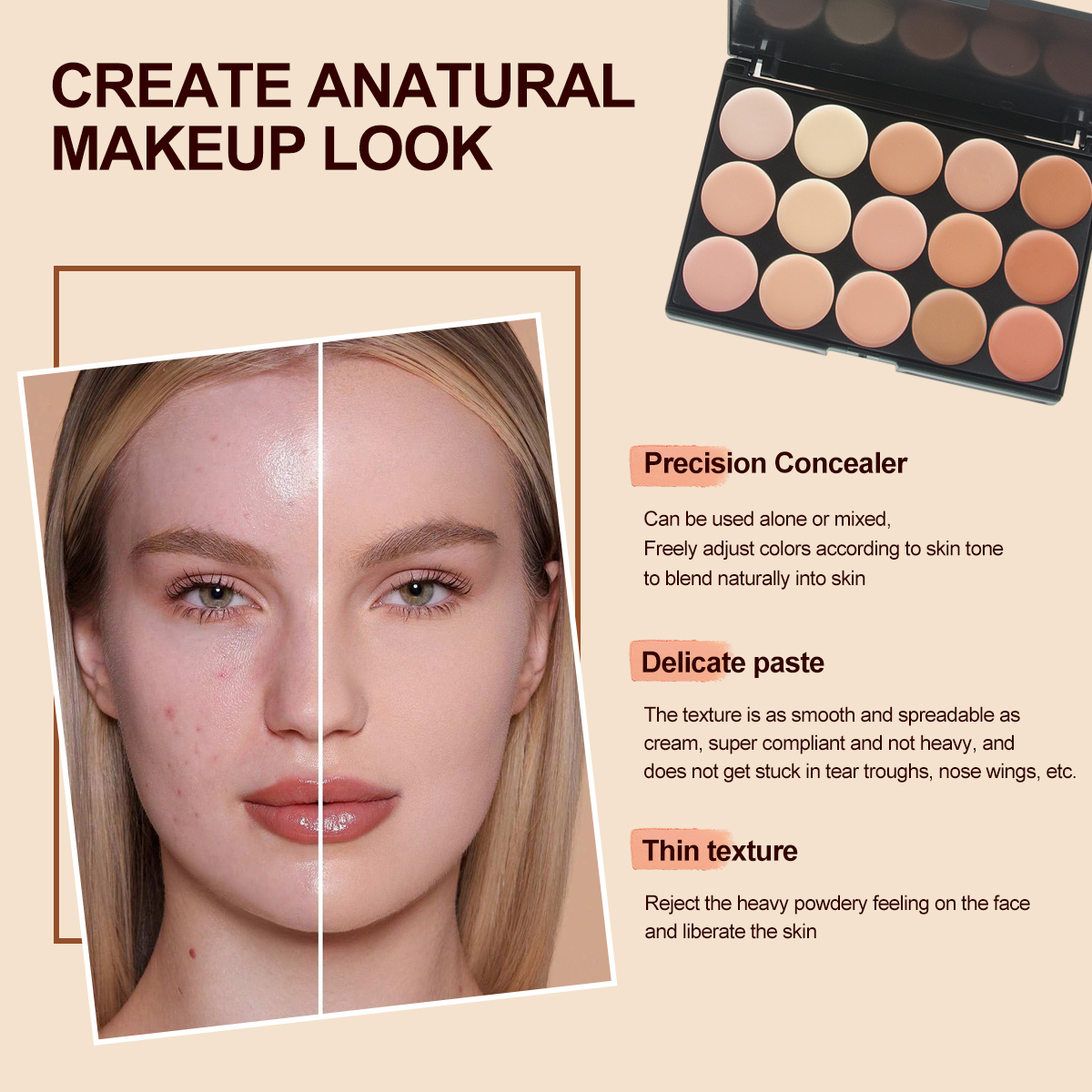 15 Colors Face Concealer Camou – обзор и цена Camo Face Paint