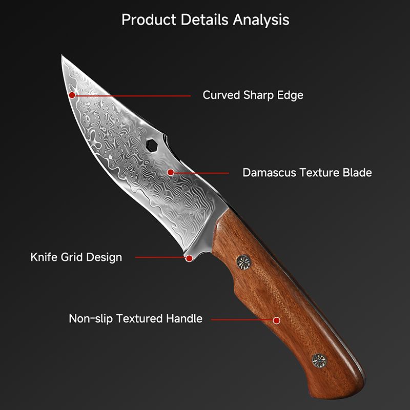 Damascus Outdoor Knife Curved  – обзор и цена Hunting Knife Outdoor Edge