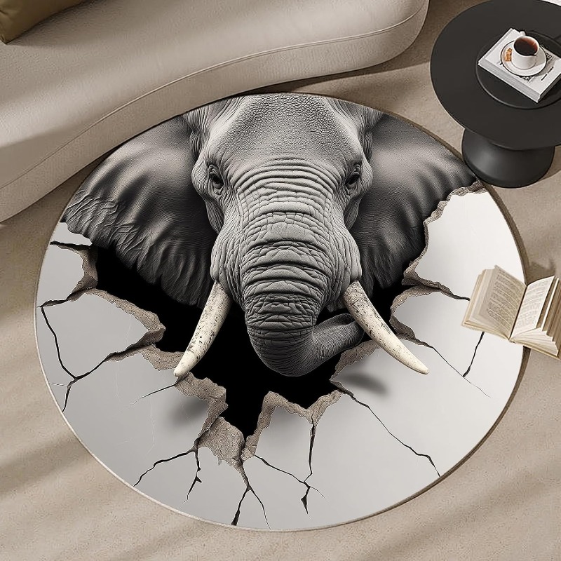 2D Deer Elk Round Rug Stone Ca – обзор и цена Hunting Outdoor Mat