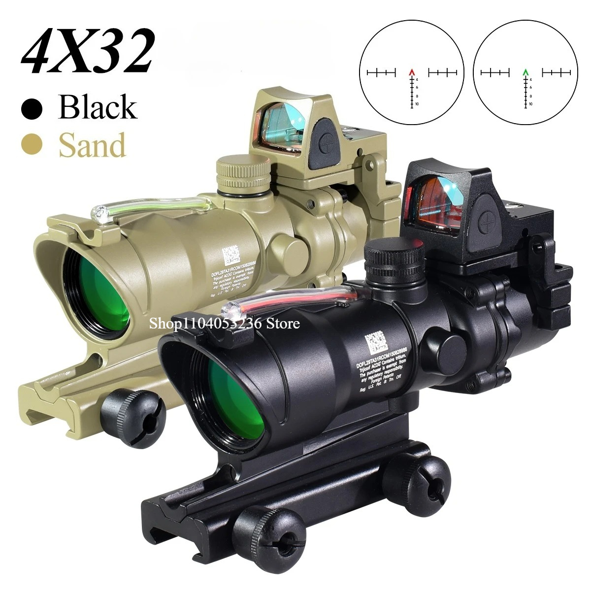 4X32 Sight with Red Dot Real F – обзор и цена Outdoor Hunting Range