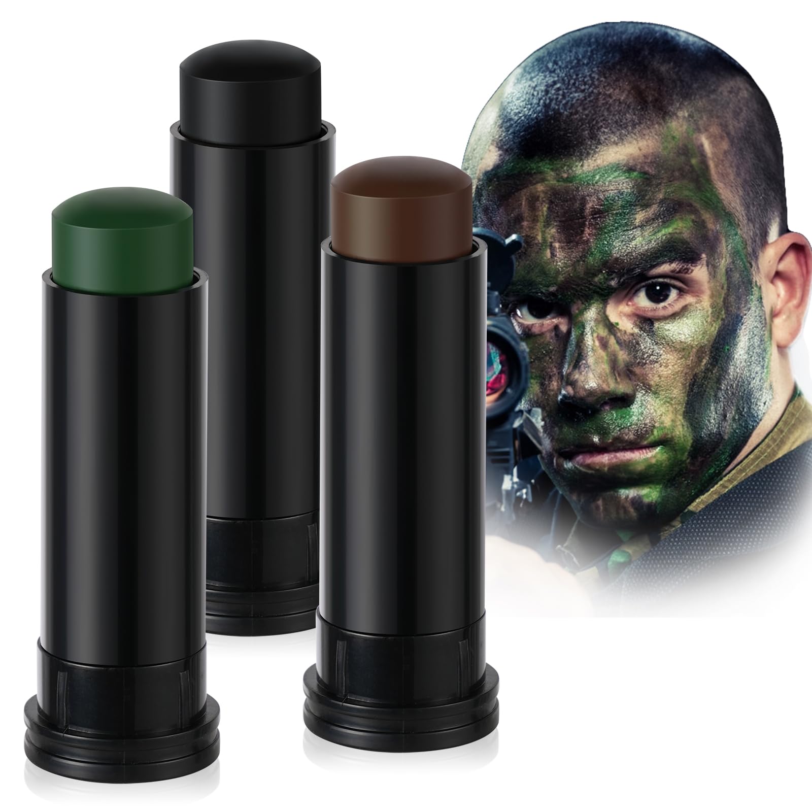 3Pcs Military Woodland Face Pa – обзор и цена Camo Face Paint