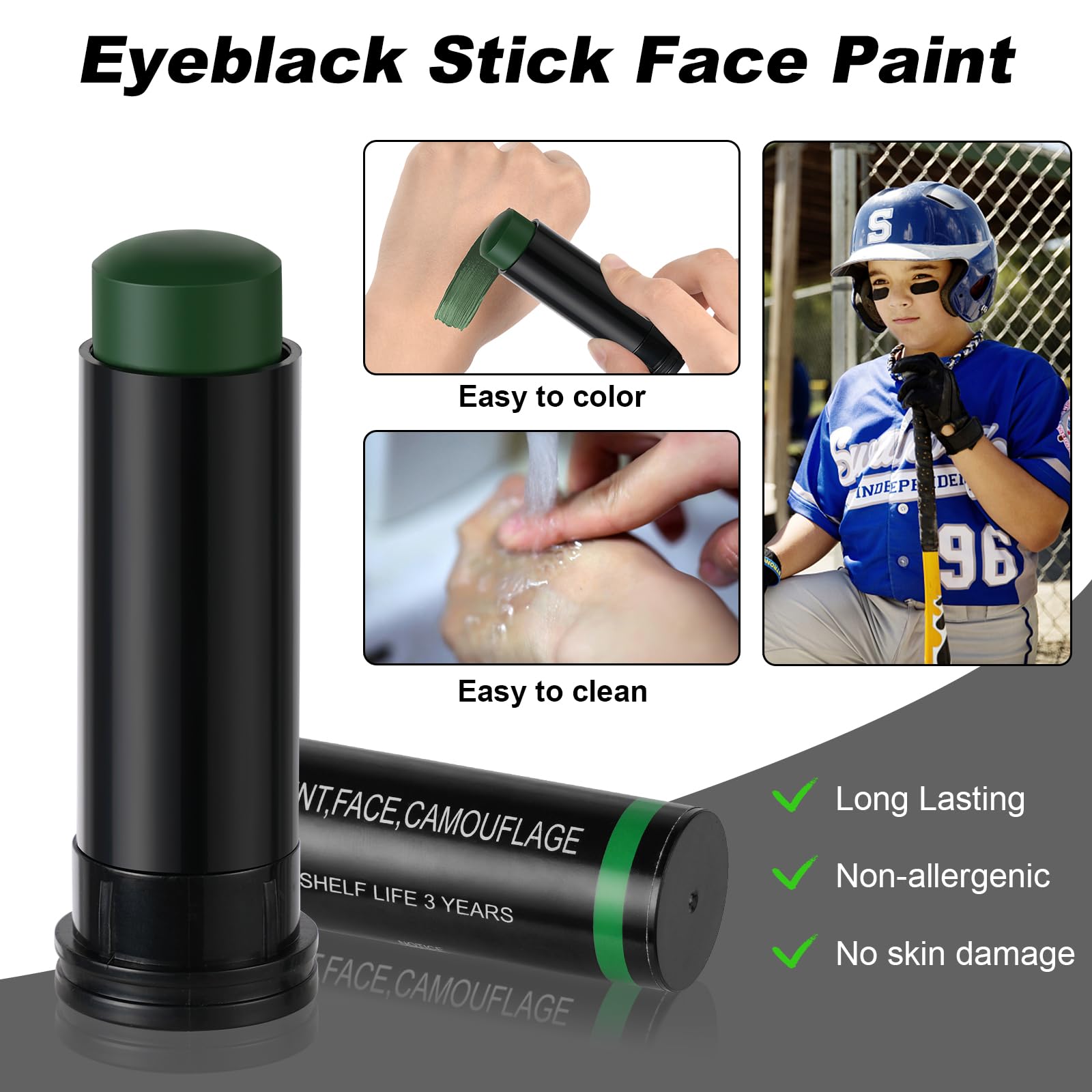 3Pcs Military Woodland Face Pa – обзор и цена Camo Face Paint